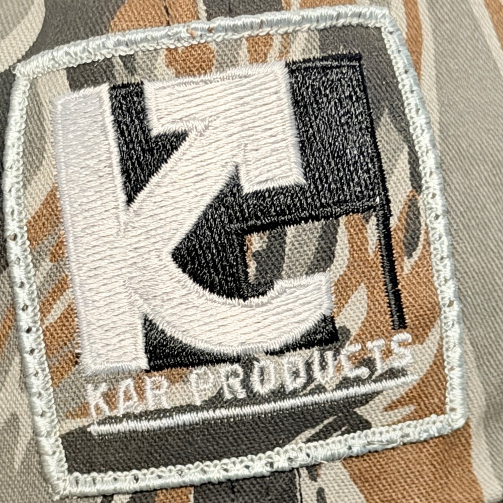 Vintage Kar Products Tiger Stripe Camo Trucker Hat Mesh Snapback Cap Camouflage - Picture 2 of 5